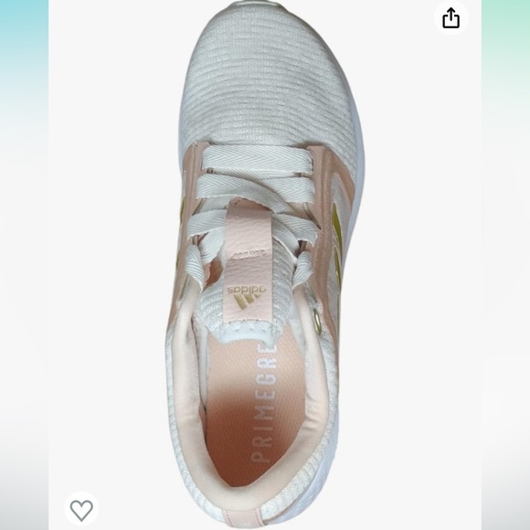 New Adidas Edge Lux 4 peach and gold leopard print running shoes size 8.5